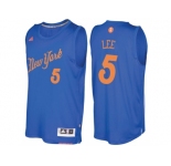 Men's New York Knicks #5 Courtney Lee Royal 2016 Christmas Day NBA Swingman Jersey