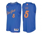 Men's New York Knicks #5 Courtney Lee Royal 2016 Christmas Day NBA Swingman Jersey