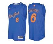 Men's New York Knicks #6 Kristaps Porzingis Royal 2016 Christmas Day NBA Swingman Jersey