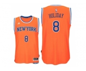 Men's New York Knicks #8 Justin Holiday 2016-17 Alternate Orange New Swingman Jersey
