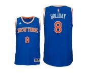 Men's New York Knicks #8 Justin Holiday 2016-17 Road Blue New Swingman Jersey