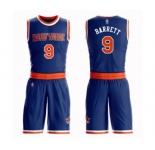 Men's New York Knicks #9 RJ Barrett Authentic Royal Blue Basketball Suit Jersey - Icon Edition