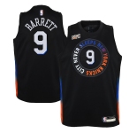 Men's New York Knicks #9 RJ Barrett Black Basketball Jersey 2021 New