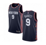 Men's New York Knicks #9 RJ Barrett Swingman Navy Blue Basketball Jersey - 2018-19 City Edition