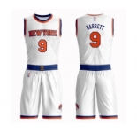 Men's New York Knicks #9 RJ Barrett Swingman White Basketball Suit Jersey - Association Edition
