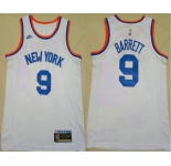 Men's New York Knicks #9 RJ Barrett White NEW 2021 Nike Swingman Stitched Jersey