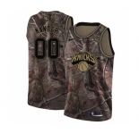 Men's Nike New York Knicks #00 Enes Kanter Swingman Camo Realtree Collection NBA Jersey