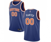 Men's Nike New York Knicks #00 Enes Kanter Swingman Royal Blue NBA Jersey - Icon Edition