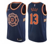 Men's Nike New York Knicks #13 Joakim Noah Swingman Navy Blue NBA Jersey - City Edition