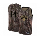 Men's Nike New York Knicks #14 Allonzo Trier Swingman Camo Realtree Collection NBA Jersey