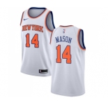 Men's Nike New York Knicks #14 Anthony Mason Swingman White NBA Jersey - Association Edition