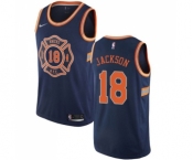 Men's Nike New York Knicks #18 Phil Jackson Swingman Navy Blue NBA Jersey - City Edition