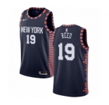 Men's Nike New York Knicks #19 Willis Reed Swingman Navy Blue NBA Jersey - 2018-19 City Edition