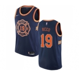 Men's Nike New York Knicks #19 Willis Reed Swingman Navy Blue NBA Jersey - City Edition
