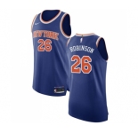Men's Nike New York Knicks #26 Mitchell Robinson Authentic Royal Blue NBA Jersey - Icon Edition