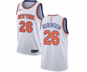 Men's Nike New York Knicks #26 Mitchell Robinson Authentic White NBA Jersey - Association Edition