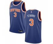 Men's Nike New York Knicks #3 John Starks Swingman Royal Blue NBA Jersey - Icon Edition