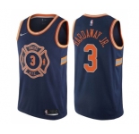 Men's Nike New York Knicks #3 Tim Hardaway Jr. Authentic Navy Blue NBA Jersey - City Edition