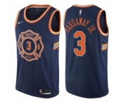 Men's Nike New York Knicks #3 Tim Hardaway Jr. Authentic Navy Blue NBA Jersey - City Edition