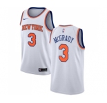 Men's Nike New York Knicks #3 Tracy McGrady Swingman White NBA Jersey - Association Edition