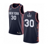 Men's Nike New York Knicks #30 Bernard King Swingman Navy Blue NBA Jersey - 2018-19 City Edition