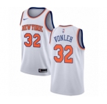 Men's Nike New York Knicks #32 Noah Vonleh Authentic White NBA Jersey - Association Edition