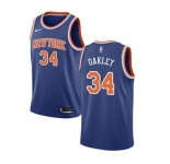 Men's Nike New York Knicks #34 Charles Oakley Swingman Royal Blue NBA Jersey - Icon Edition