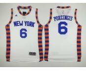 Nba New York Knicks #6 Porzingis 2016 Home White New Swingman  Jersey[Porzingis]
