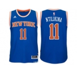 New York Knicks #11 Frank Ntilikina Road Blue New Swingman Stitched NBA Jersey