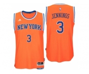 New York Knicks #3 Brandon Jennings 2016 Alternate Orange New Swingman Jersey