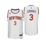 New York Knicks #3 Brandon Jennings 2016 Home White New Swingman Jersey