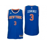 New York Knicks #3 Brandon Jennings 2016 Road Blue New Swingman Jersey