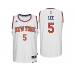 New York Knicks #5 Courtney Lee 2016 Home White New Swingman Jersey