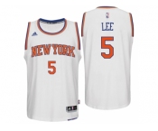 New York Knicks #5 Courtney Lee 2016 Home White New Swingman Jersey