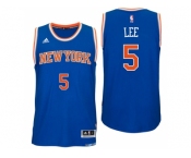New York Knicks #5 Courtney Lee 2016 Road Blue New Swingman Jersey