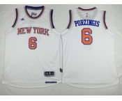 New York Knicks #6 Porzingis 2016 Home White New Swingman Jersey[Porzingis]