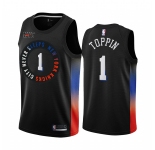 Nike Knicks #1 Obi Toppin Black NBA Swingman 2020-21 City Edition Jersey
