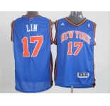 nba jerseys new york knicks #17 jeremy lin blue