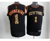 nba new york knicks #1 stoudemire black[camo fashion swingman]