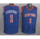 nba new york knicks #1 stoudemire blue leopard print[2014 new]