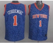 nba new york knicks #1 stoudemire blue leopard print[2014 new]