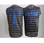 nba new york knicks #1 stoudemire grey[black strip]
