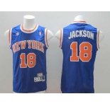 nba new york knicks #18 jackson blue