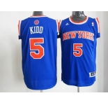 nba new york knicks #5 jason kidd blue[revolution 30 swingman]