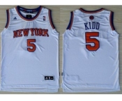 nba new york knicks #5 jason kidd white[revolution 30 swingman]