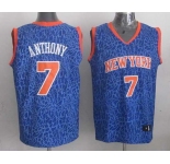 nba new york knicks #7 anthony blue leopard print[2014 new]