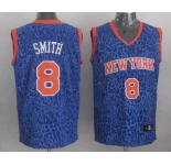 nba new york knicks #8 smith blue leopard print[2014 new]