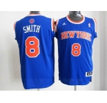 nba new york knicks #8 smith blue[revolution 30 swingman]