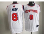 nba new york knicks #8 smith white[revolution 30 swingman]