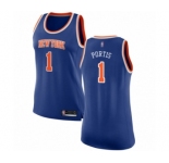 Women's New York Knicks #1 Bobby Portis Swingman Royal Blue Basketball Jersey - Icon Edition